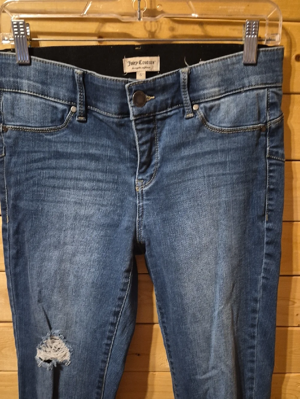Womens Juicy Couture Jeans Size 6 Stretchy Skinny Leg Inseam - Picture 5 of 6